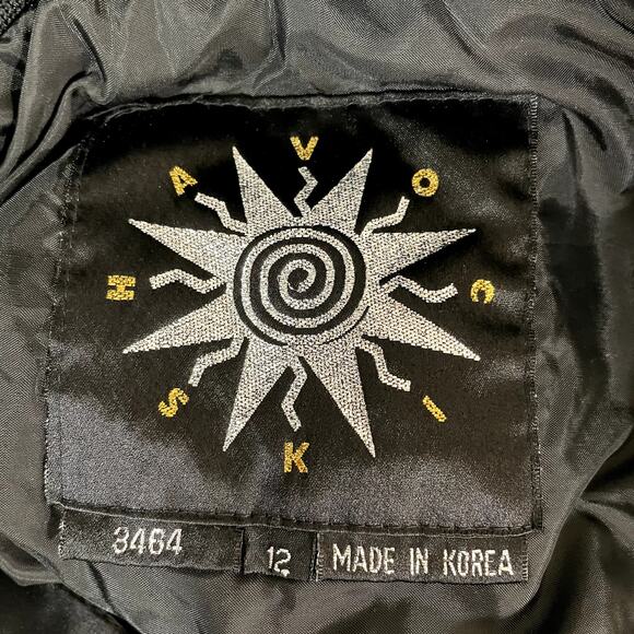 Havoc Size 12 Vintage 80s Ski Jacket Satin Psychedelic Deer Horse Print Winter - Picture 7 of 16